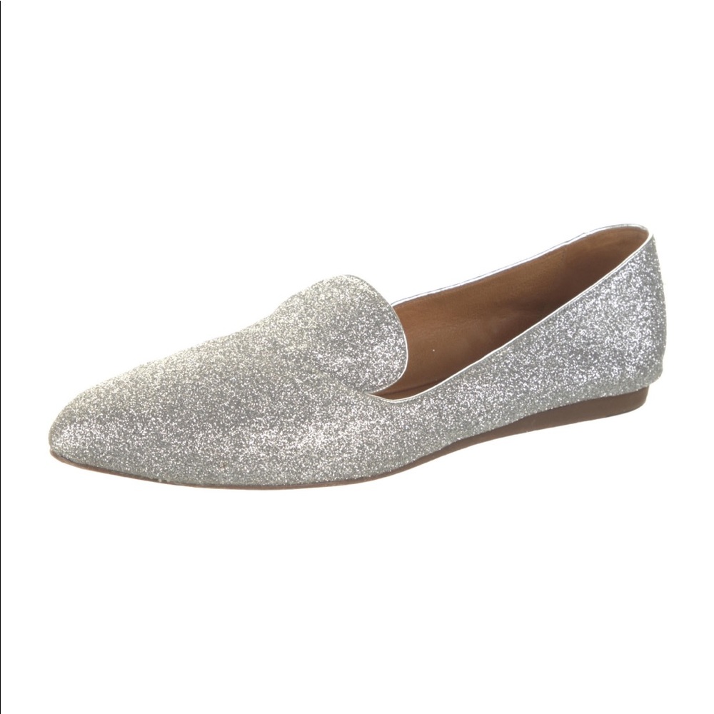 Veronica Beard Griffin Glitter loafers in silver